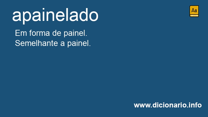 Significado de apainelado