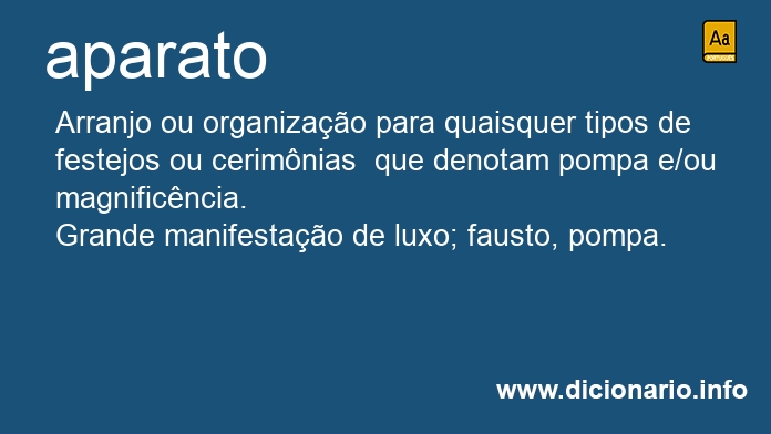 Significado de aparato