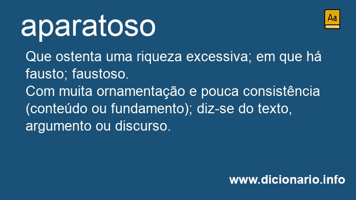 Significado de aparatosa