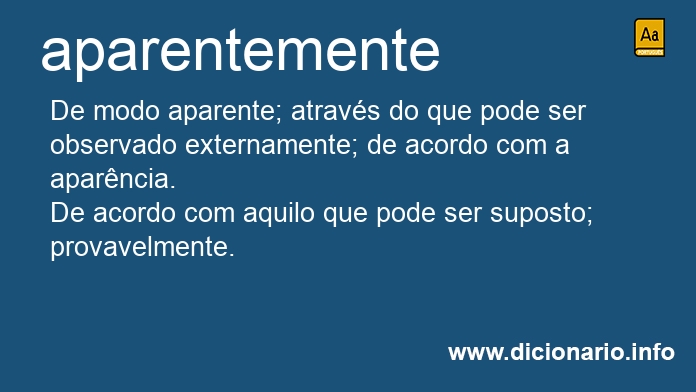 Significado de aparentemente