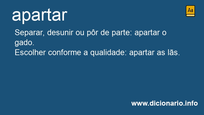 Significado de apartar