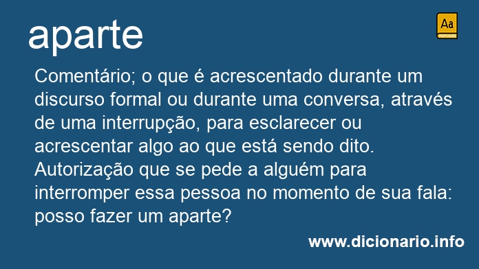 Significado de aparte