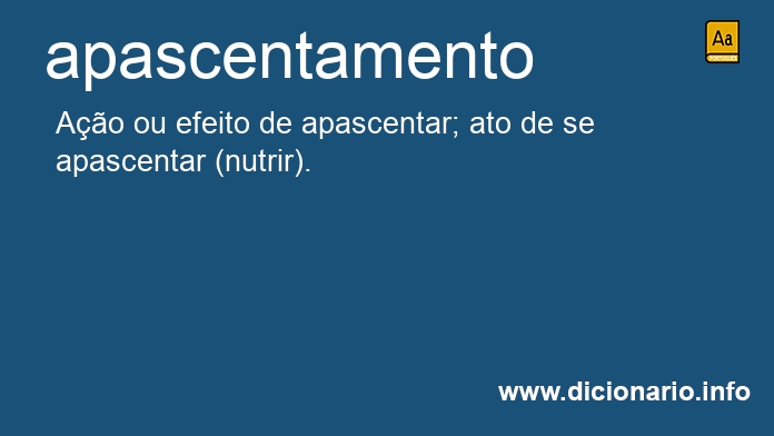 Significado de apascentamento