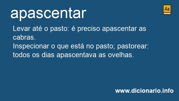 Significado de apascentar