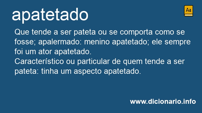 Significado de apatetado