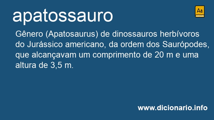 Significado de apatossauro