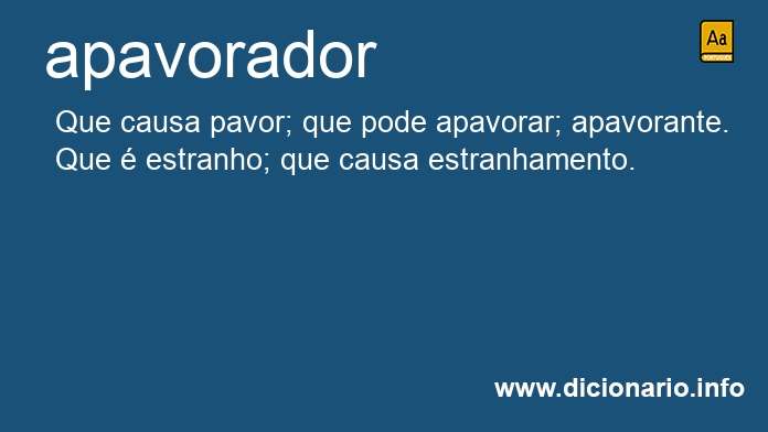 Significado de apavorador