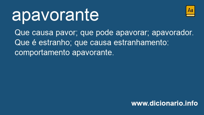 Significado de apavorante