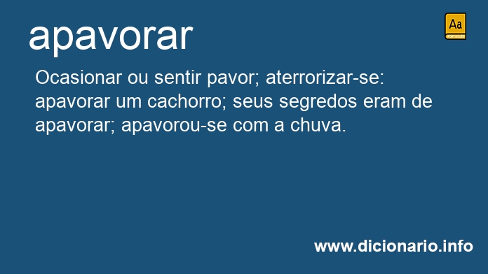 Significado de apavorars