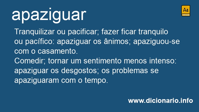 Significado de apazigua