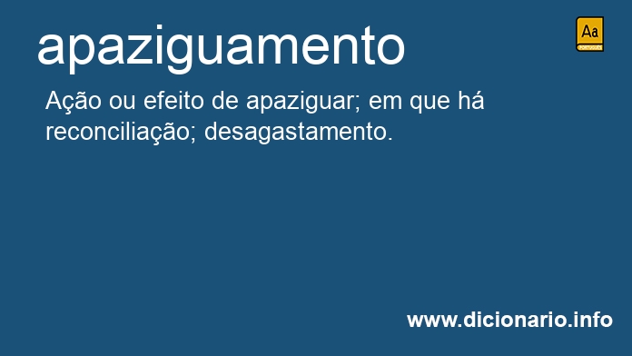 Significado de apaziguamento