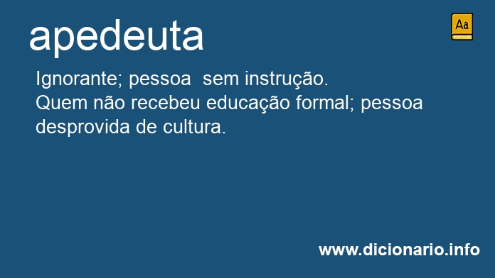 Significado de apedeuta