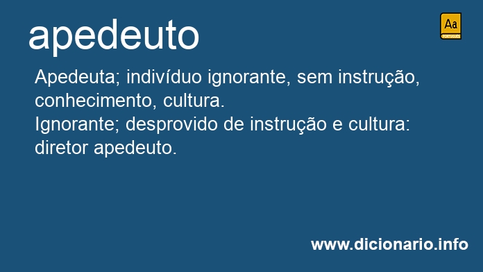 Significado de apedeuto