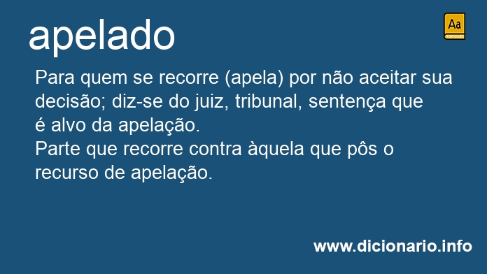 Significado de apelada