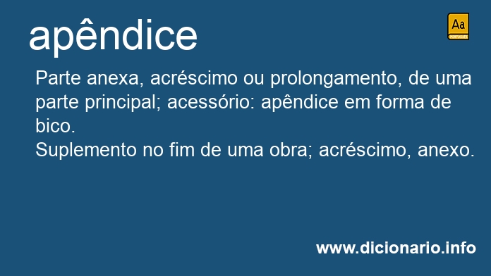 Significado de apndice