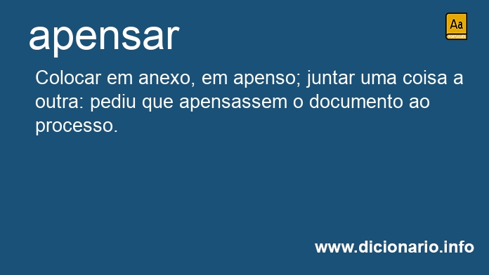 Significado de apensara