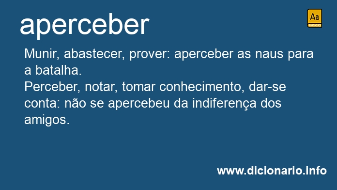 Significado de apercebeis