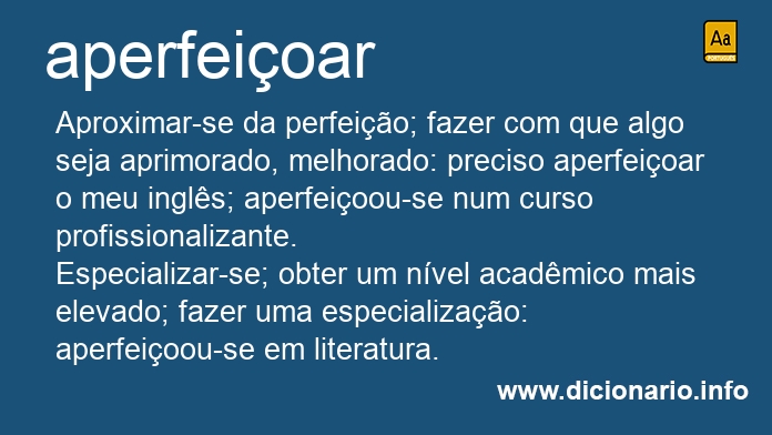 Significado de aperfeioam