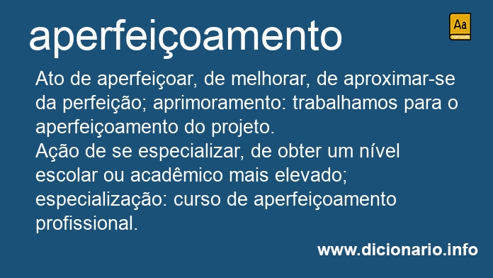 Significado de aperfeioamento