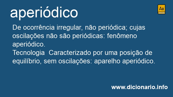 Significado de aperidico