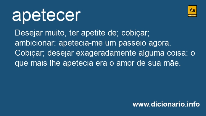 Significado de apetecestes