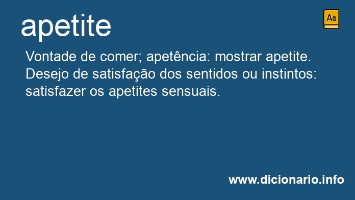 Significado de apetite