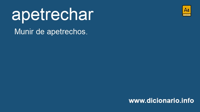 Significado de apetrechara