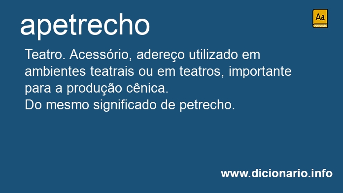 Significado de apetrecho