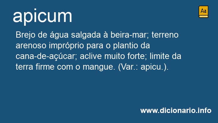 Significado de apicum