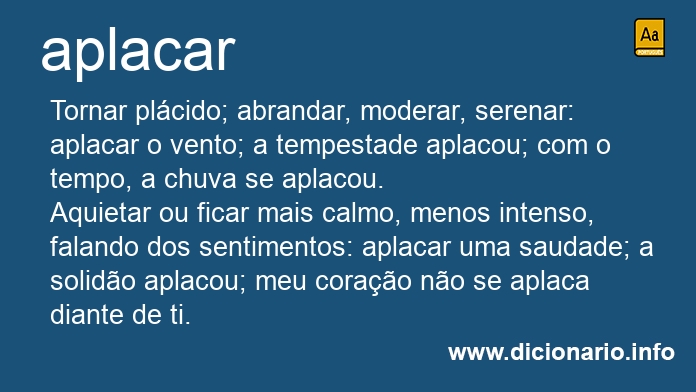 Significado de aplacar