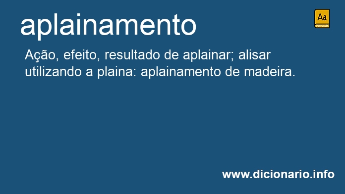 Significado de aplainamento