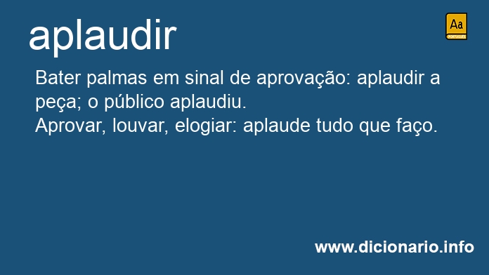 Significado de aplauda