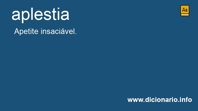 Significado de aplestia