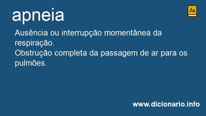 Significado de apneia