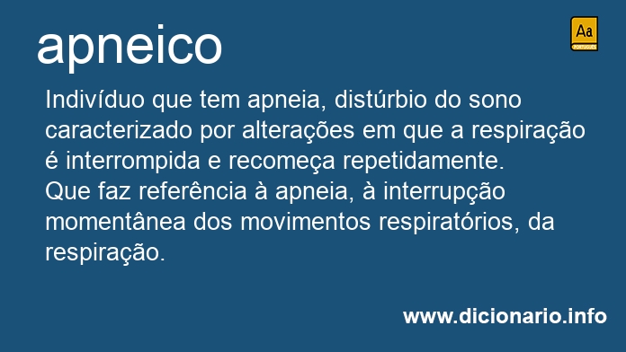 Significado de apneica