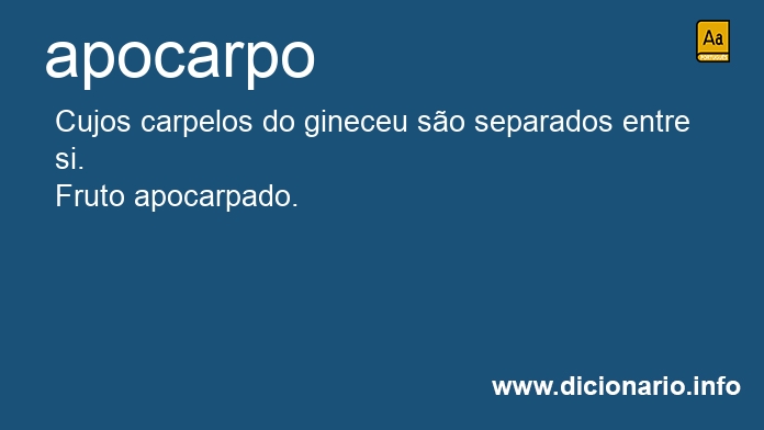 Significado de apocarpo
