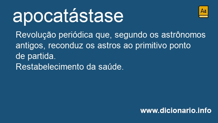 Significado de apocatstase