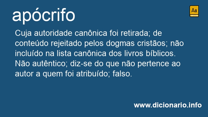 Significado de apcrifo