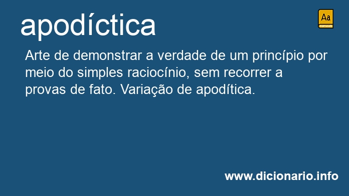 Significado de apodctica