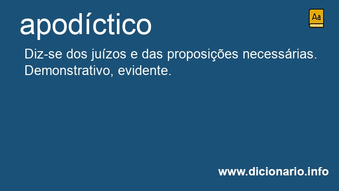 Significado de apodcticos