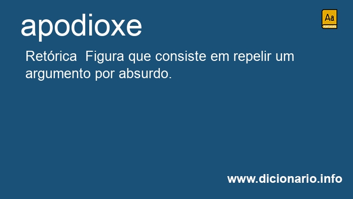 Significado de apodioxe