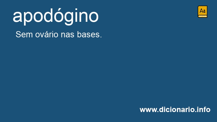 Significado de apodgino