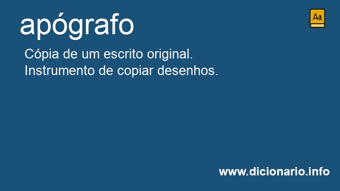 Significado de apgrafo