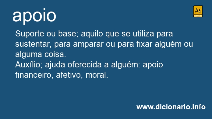 Significado de apoios