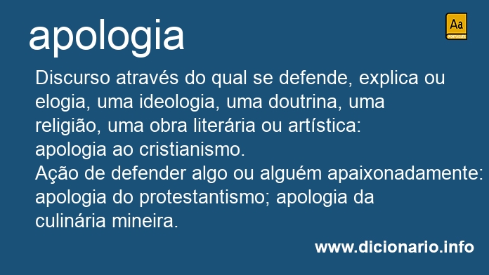 Significado de apologia