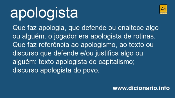 Significado de apologista