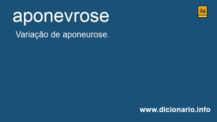 Significado de aponevrose