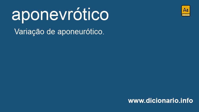 Significado de aponevrtico