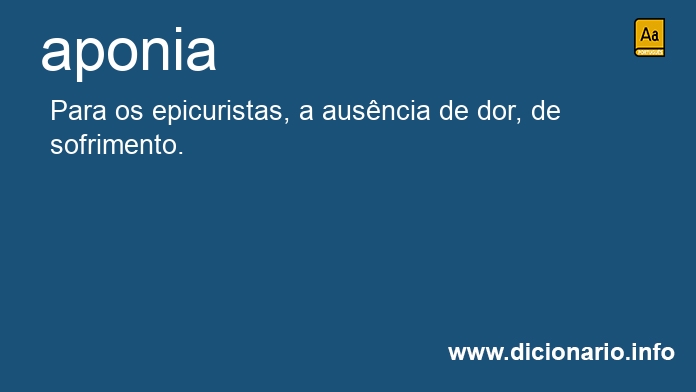 Significado de aponia