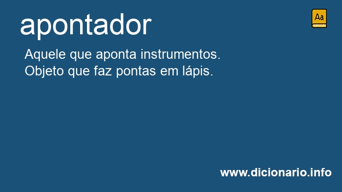 Significado de apontador